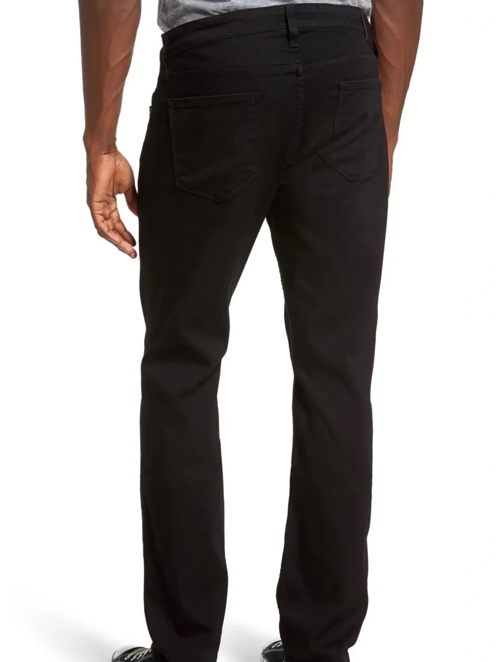 Paige Federal Slim Straight Leg Jeans Black Shadow Stretch Denim Mens 32x32